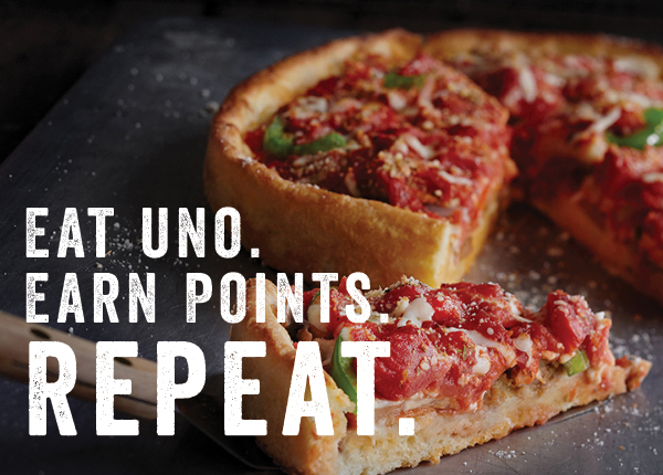 Welcome to UNO EXTRAS. Eat Uno. Earn Points. Repeat